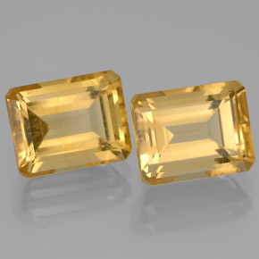 Achetez naturel ct jaune citrine gems, taille émeraude, en provenance brésil chez gemselect. en stock, livraison internationale!