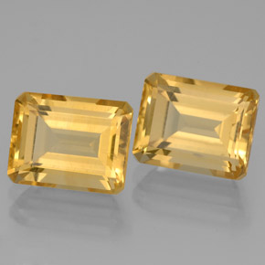 Achetez naturel ct jaune citrine gems, taille émeraude, en provenance brésil chez gemselect. en stock, livraison internationale!