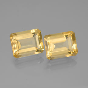 Achetez naturel ct jaune citrine gems, taille émeraude, en provenance brésil chez gemselect. en stock, livraison internationale!