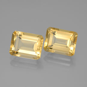 Achetez naturel ct jaune citrine gems, taille émeraude, en provenance brésil chez gemselect. en stock, livraison internationale!