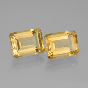 Achetez naturel ct jaune citrine gems, taille émeraude, en provenance brésil chez gemselect. en stock, livraison internationale!