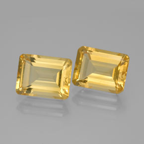 Achetez naturel ct jaune citrine gems, taille émeraude, en provenance brésil chez gemselect. en stock, livraison internationale!