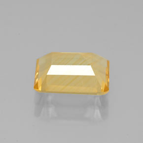 Citrine jaune naturelle taille émeraude, 1,92 ct, VS