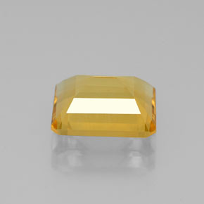 Citrine jaune naturelle taille émeraude, 2,01 ct, VS