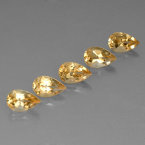 Achetez naturel 4,35ct jaune citrine gems, en forme de poire, en provenance brésil chez gemselect. en stock, livraison internationale!