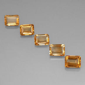 Achetez naturel 7,26ct doré citrine gems, taille émeraude, en provenance brésil chez gemselect. en stock, livraison internationale!