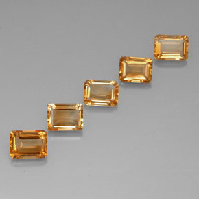 Achetez naturel 7,26ct doré citrine gems, taille émeraude, en provenance brésil chez gemselect. en stock, livraison internationale!
