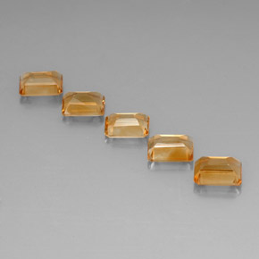 Achetez naturel 7,26ct doré citrine gems, taille émeraude, en provenance brésil chez gemselect. en stock, livraison internationale!