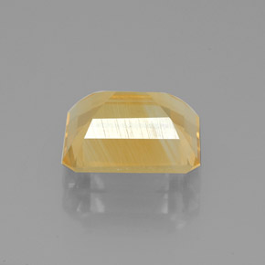 Citrine jaune naturelle taille émeraude, 2,05 ct, VS