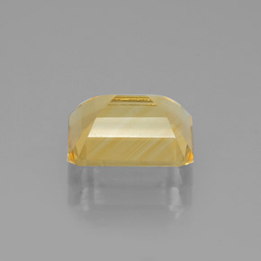Citrine jaune naturelle taille émeraude, 2,06 ct, VS