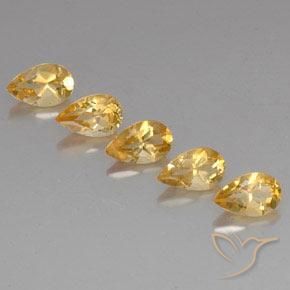 3.87ctw Naturel Or Citrine, En forme de poire, VVS-VS