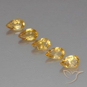 4.08ctw Naturel Top Gold Citrine, En forme de poire, VVS-VS