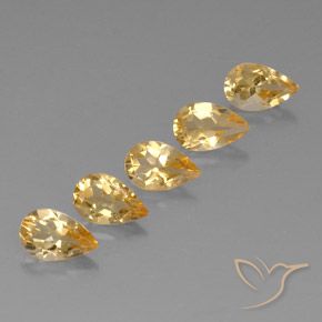 3.81ctw Naturel Orange-Gold  Citrine, En forme de poire, VVS-VS