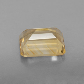 Citrine jaune naturelle taille émeraude, 2,39 ct, VS
