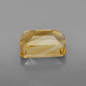 Citrine jaune naturelle taille émeraude, 2,32 ct, VS