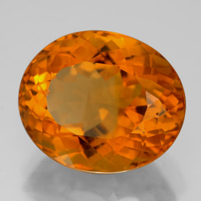 Citrine Jaune orange naturelle Coupe ovale, 10.25 ct, VVS-VS