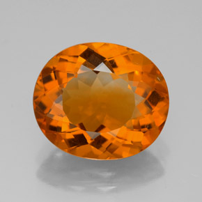 Citrine orange naturelle coupe ovale, 5,22 ct, VVS-VS