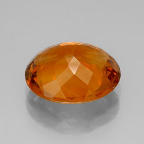 Citrine orange naturelle coupe ovale, 5,22 ct, VVS-VS