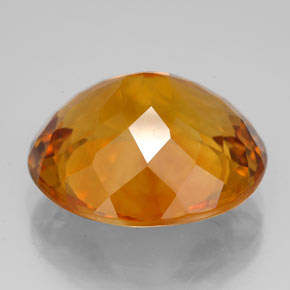 Citrine orange naturelle coupe ovale, 12,89 ct, VVS