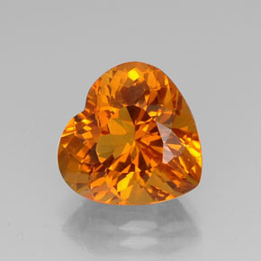 Citrine Jaune orange naturelle Forme de coeur, 7.74 ct, IF