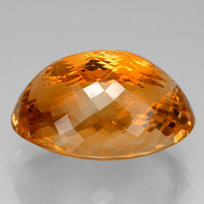 Citrine jaune naturelle coupe ovale, 66,07 ct, VVS