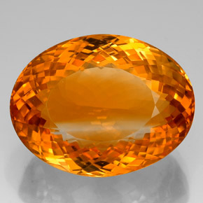 Citrine orange naturelle coupe ovale, 75,79 ct, IF