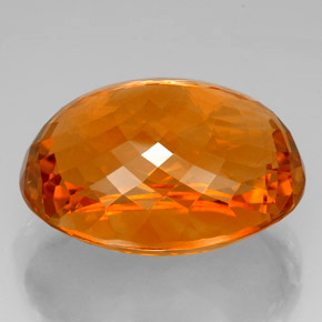 Citrine orange naturelle coupe ovale, 75,79 ct, IF