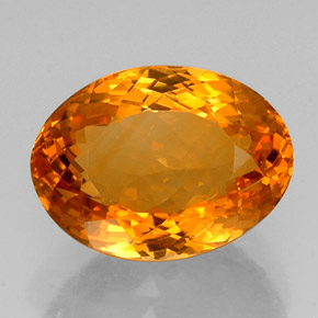 Citrine orange naturelle coupe ovale, 14,85 ct, VVS