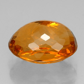 Citrine orange naturelle coupe ovale, 14,85 ct, VVS