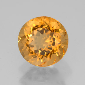 Citrine Jaune doré naturelle Coupe roude, 3.30 ct, IF