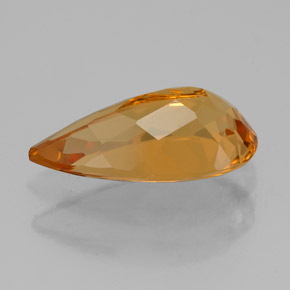 Citrine jaune naturelle en forme de poire, 2,88 ct, VVS