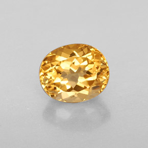 Citrine Jaune doré naturelle Coupe ovale, 1.69 ct, IF