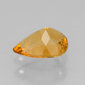 Citrine Jaune doré naturelle En forme de poire, 1.51 ct, VVS