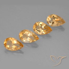 Shop natural 3.11ct Orange moyen Citrine gems, En forme de poire, from Brésil at GemSelect. In stock, global shipping!