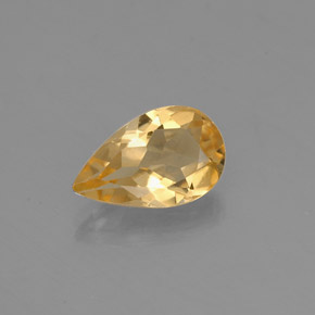Citrine jaune naturelle en forme de poire, 0,67 ct, VVS-VS
