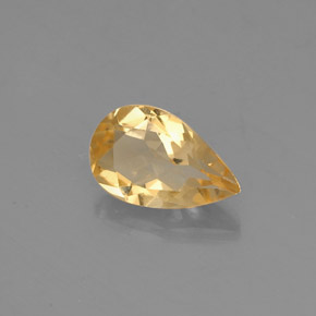 Citrine jaune naturelle en forme de poire, 0,67 ct, VVS-VS