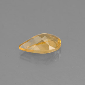 Citrine jaune naturelle en forme de poire, 0,67 ct, VVS-VS