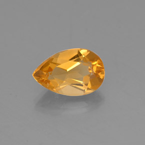 Citrine jaune naturelle en forme de poire, 0,78 ct, VVS-VS