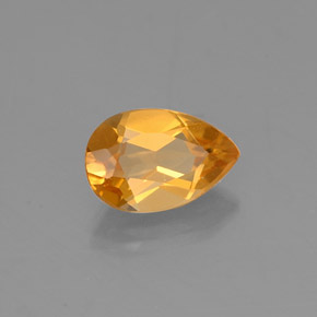 Citrine jaune naturelle en forme de poire, 0,78 ct, VVS-VS