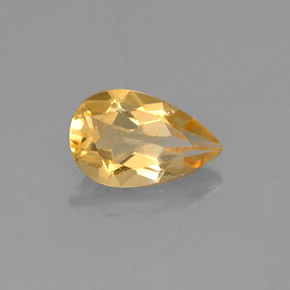 Citrine jaune naturelle en forme de poire, 0,76 ct, VVS-VS