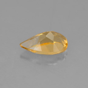Citrine jaune naturelle en forme de poire, 0,76 ct, VVS-VS