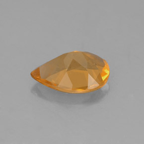 Citrine jaune naturelle en forme de poire, 0,88 ct, VS