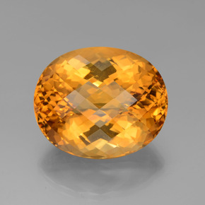 Citrine or naturelle coupe ovale, 60,77 ct, VVS