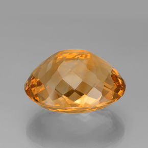Citrine or naturelle coupe ovale, 60,77 ct, VVS