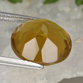 Citrine doré naturelle coupe roude, 5,87 ct, VVS-VS