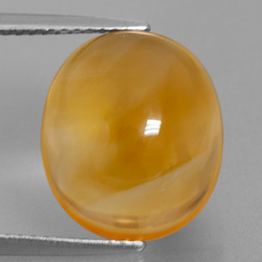 Citrine jaune naturelle coupe ovale, 8,07 ct, transparent