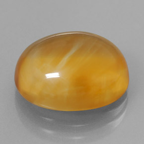 Citrine jaune naturelle coupe ovale, 8,07 ct, transparent
