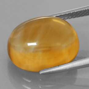 Citrine jaune naturelle coupe ovale, 8,07 ct, transparent