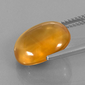 Citrine orange naturelle coupe ovale, 7,81 ct, transparent