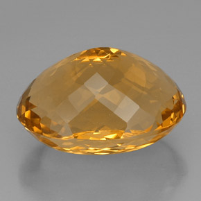 Citrine jaune naturelle coupe ovale, 53,06 ct, IF